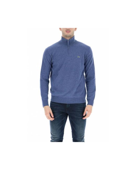 Lacoste Truien & Vesten ,Blauw ,Katoen Turtleneck Truien in het Blue voor heren