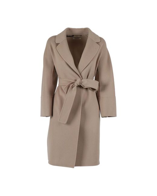 Max Mara Brown Belted Coats