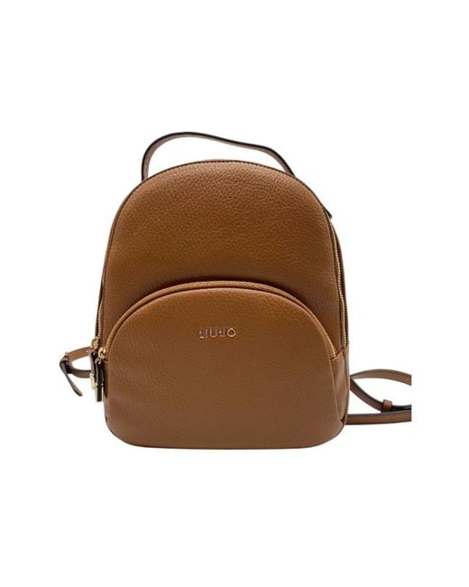 Liu Jo Brown Stylischer Praktischer Rucksack Mit Reißverschluss
