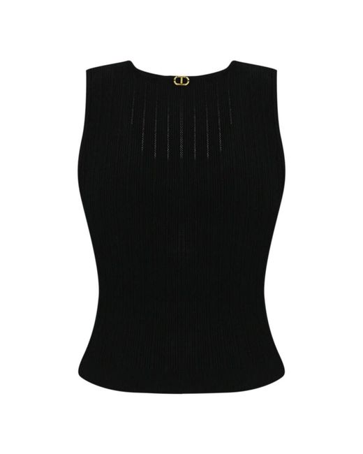 Sleeveless Tops di Twinset in Black