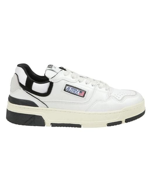 Autry Schoenen ,Wit ,Leer Stoere Clc Sneakers in het White voor heren