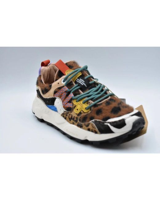 Flower Mountain Gray Flache Schnürschuhe