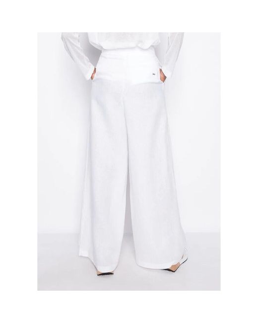 ARMANI EXCHANGE White Wide Trousers