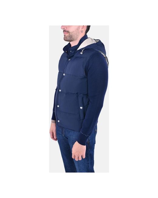 Eleventy Blue Waistcoats for men