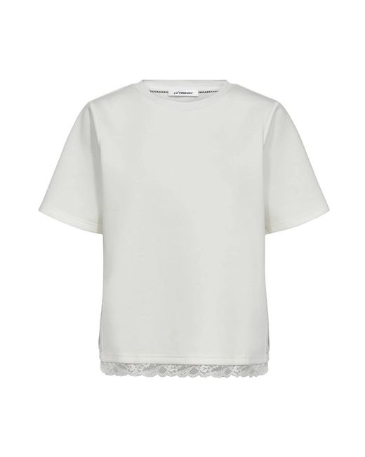 co'couture Tops ,Wit ,Polyester Evi Cc Lace Tee in het White
