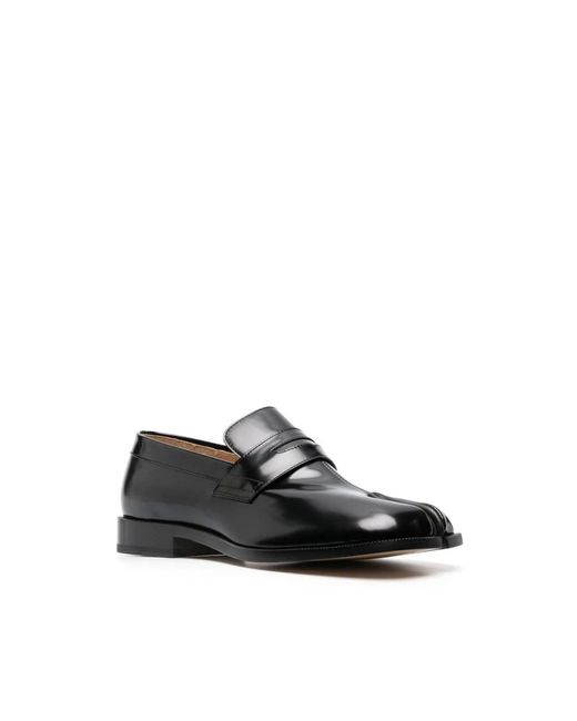 Maison Margiela Schwarze tabi loafers mit blockabsatz in Black für Herren