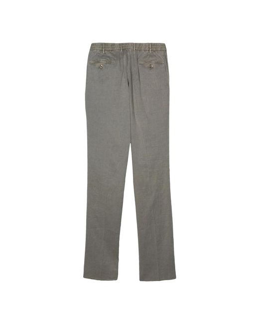 PT Torino Gray Slim-Fit Trousers for men