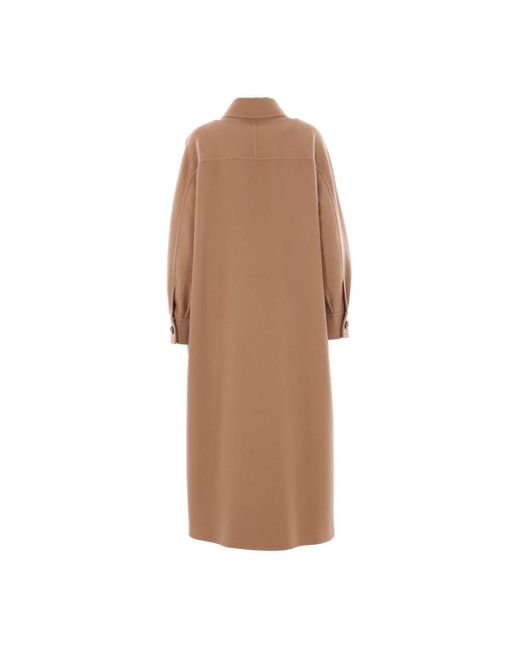 Max Mara Single-Breasted Coats in het Brown