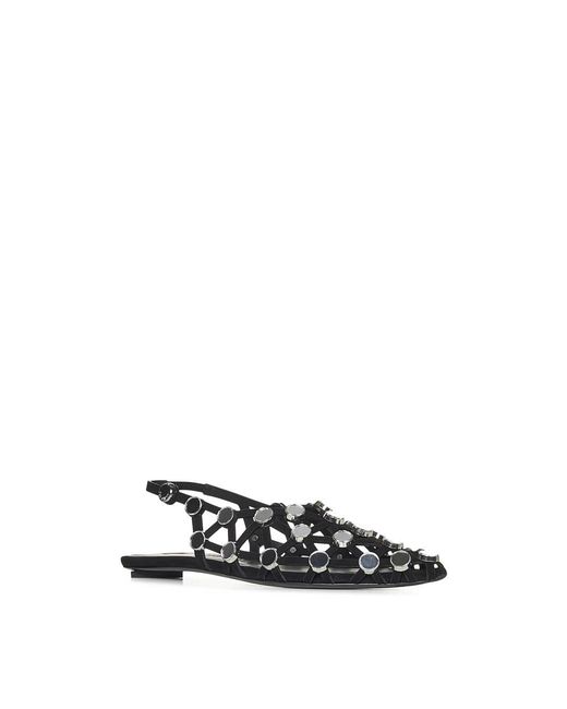 The Attico Black Ballerinas