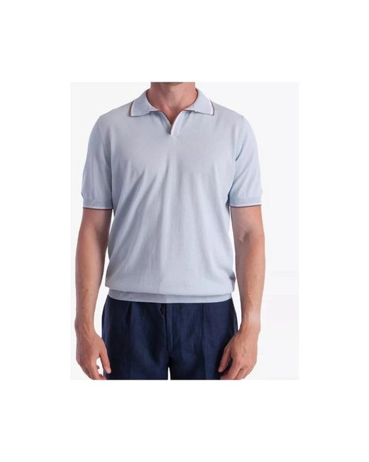 Gran Sasso Blue Polo Shirts for men