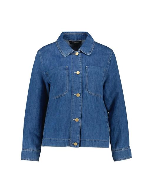 Max Mara Denim Jacket in het Blue