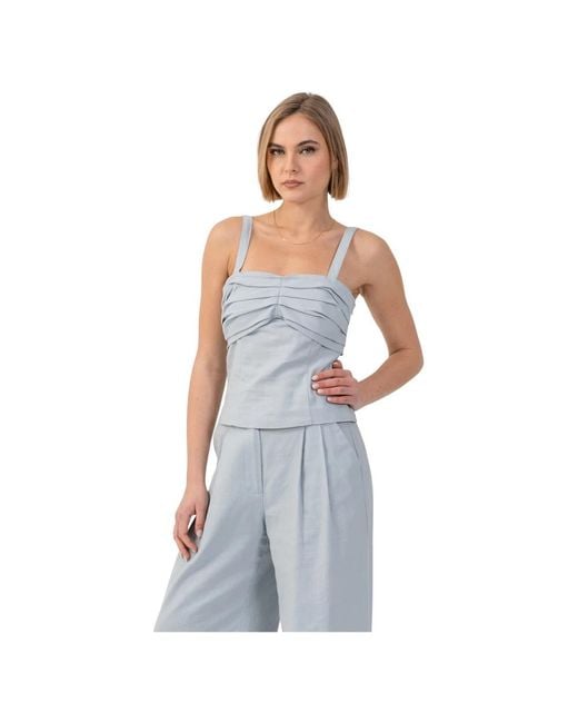 Kocca Blue Sleeveless Tops
