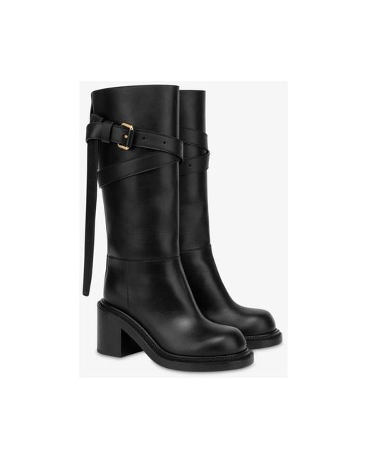 Moschino Black Heeled Boots