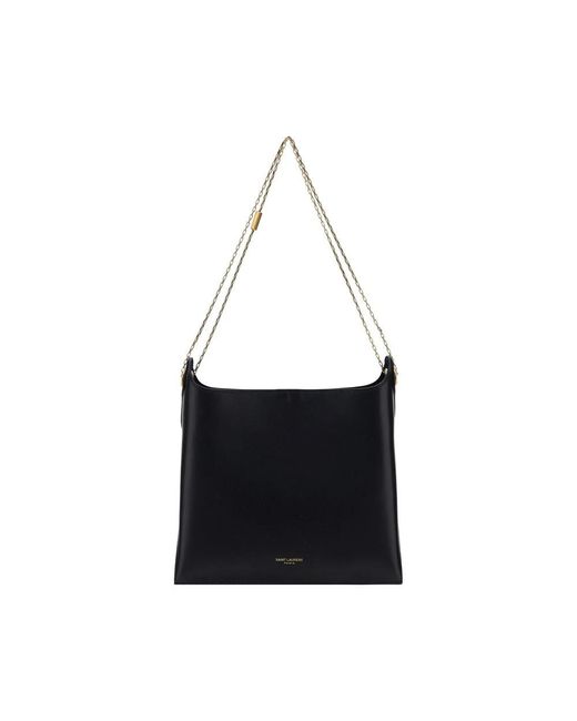 Saint Laurent Black Kettenschultertasche Mit Monogramm