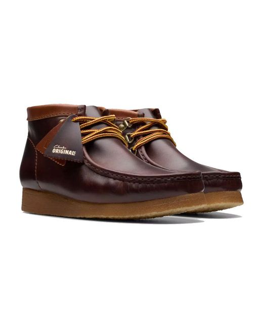 Clarks Brown Lace-Up Boots for men