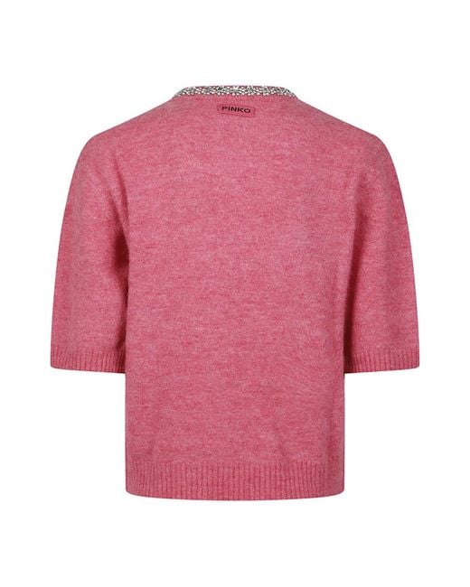 Pinko Pink V-Neck Knitwear
