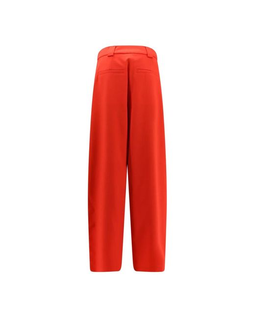 Closed Red Cropped Trousers
