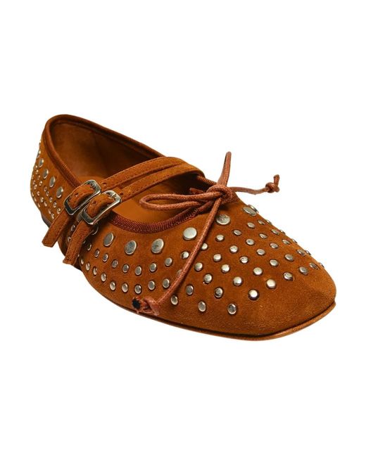 Baldinini Brown Ballerina Shoes