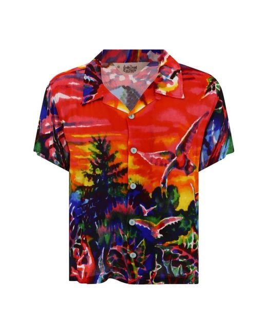 Brain Dead Rode Forgotten Forest Shirt in het Red voor heren