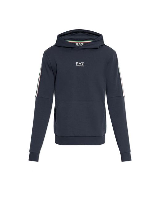 Hoodies EA7 de hombre de color Blue