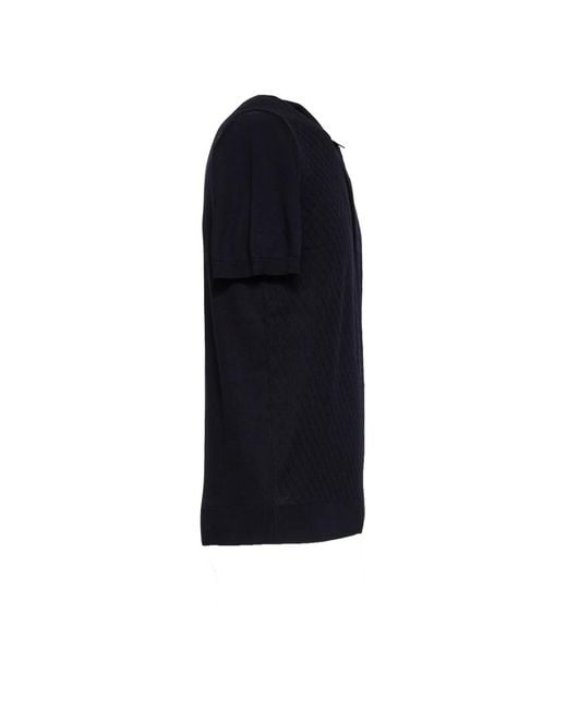 Fedeli Black Polo Shirts for men
