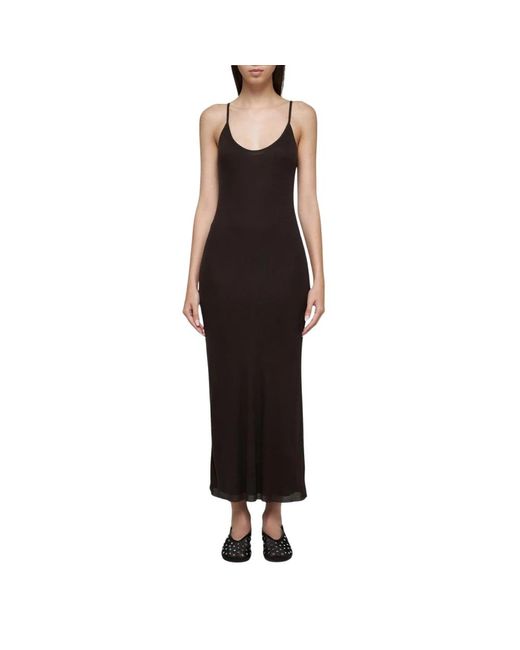 Khaite Ribgebreide Maxi Jurk in het Black