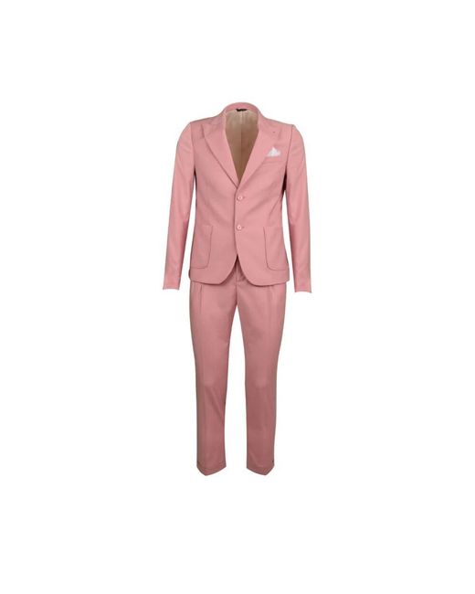 Single Breasted Suits di Daniele Alessandrini in Pink da Uomo