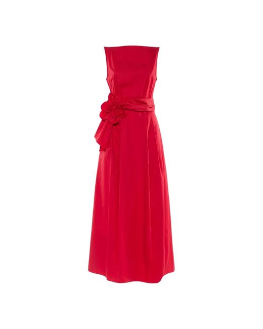 Nenette Aron Midi Jurk in het Red