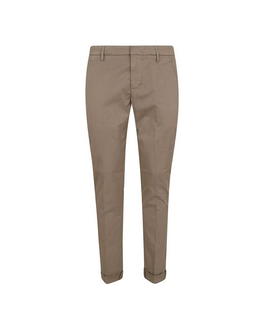 Dondup Gray Slim-Fit Trousers for men