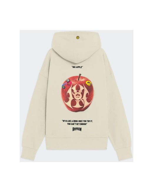 Barrow Big Apple Hoodie in het White voor heren