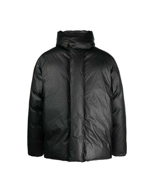 Heron Preston Jassen ,Zwart ,Polyester Hooded Puffer Down Jacket in het Black voor heren