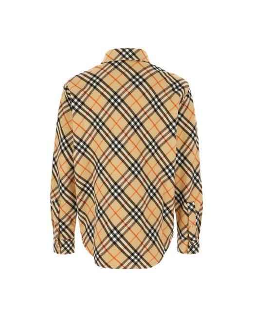 Burberry Overhemden ,Wol Stijlvolle Overhemden Collectie in het Natural voor heren