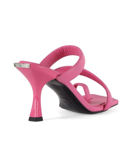 Fabi Pink Leder high heel sandalen