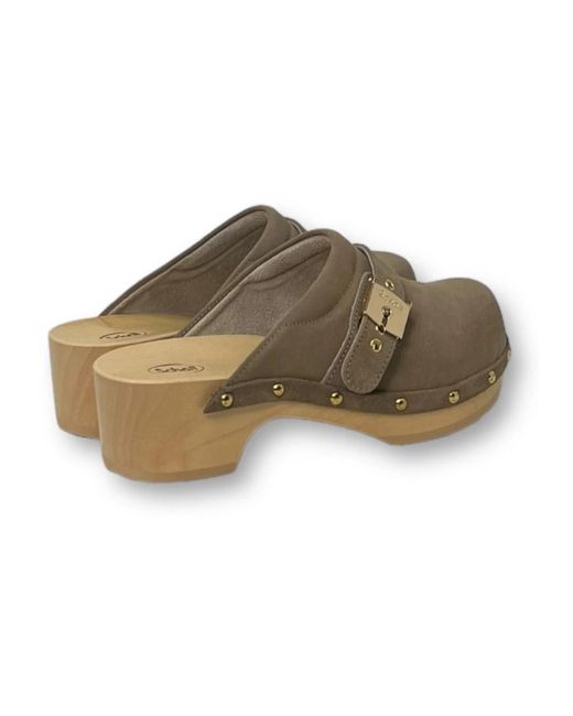 Heeled Mules Scholl de color Brown
