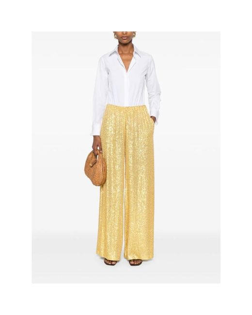 Norma Kamali Yellow Wide Trousers