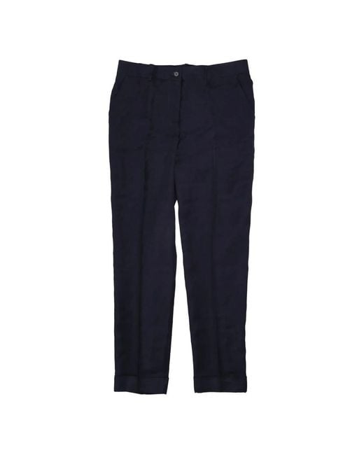 P.A.R.O.S.H. Blue Straight Trousers