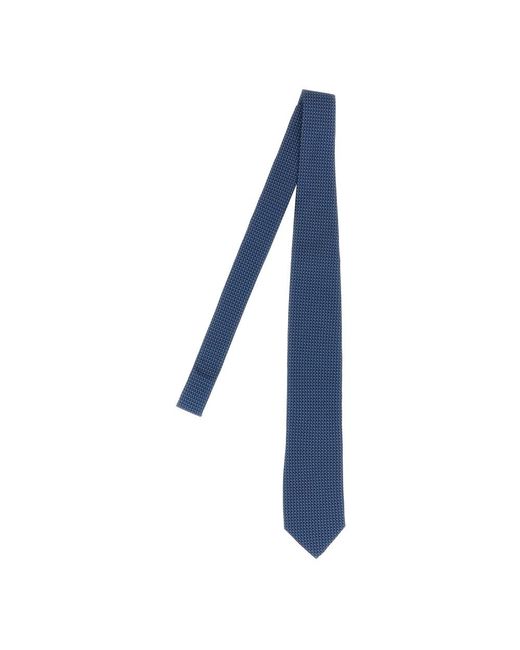 Pal Zileri Accessoires ,Blauw ,Patterned Silk Tie in het Blue voor heren