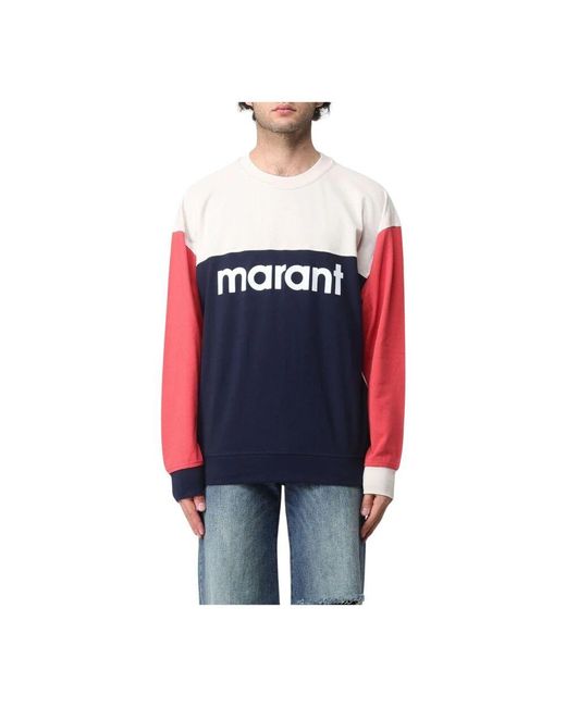 Isabel Marant Grüner Colorblock Sweatshirt in Blue für Herren