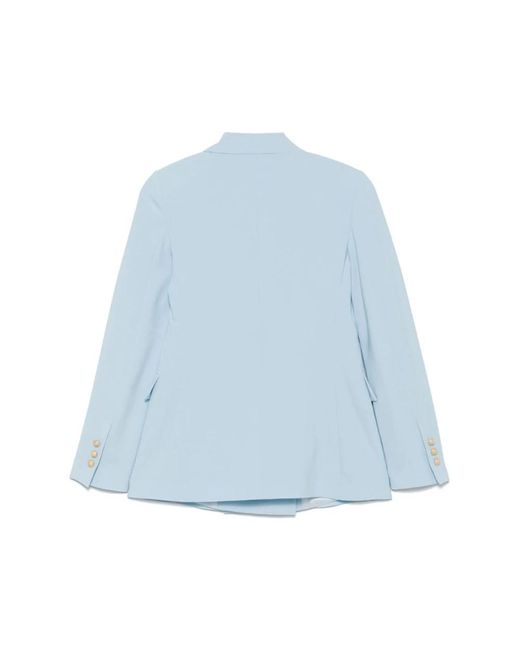 D.exterior Jassen ,Blauw ,Polyester Hemelsblauwe Double-Breasted Blazer in het Blue