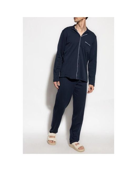 Hanro Blue Pyjamas for men