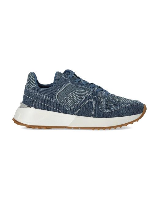 Michael Kors Blue Denim Jaime Sneaker Mit Silberplatte