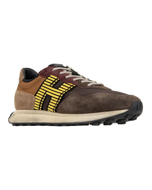 Hogan Wildleder-sneakers mit lederfutter in Brown für Herren