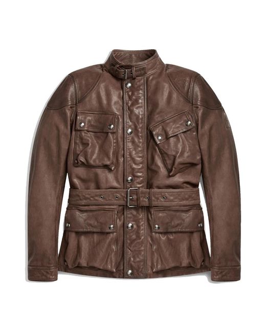 Belstaff Leren Jassen in het Brown voor heren