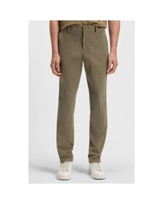 HUGO Gray Straight Trousers for men
