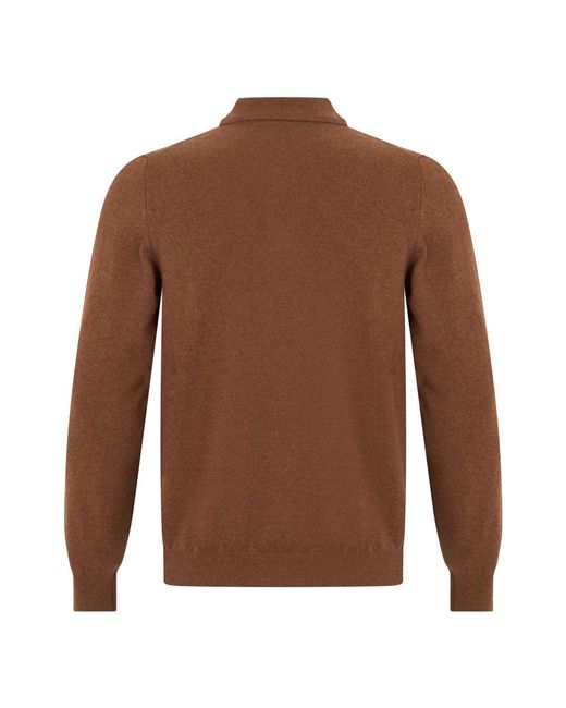 Fedeli Polo Trui in het Brown voor heren