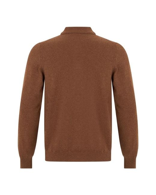 Fedeli Polo Trui in het Brown voor heren