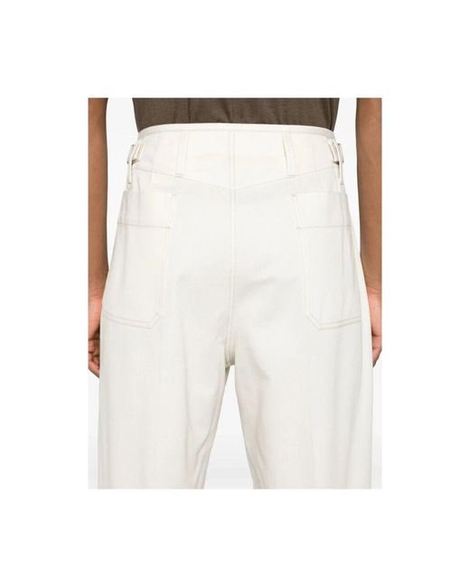 Straight Trousers Lemaire de hombre de color White