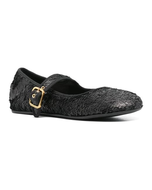 Agl Attilio Giusti Leombruni Black Ballerinas Mit Pailletten Für Babys