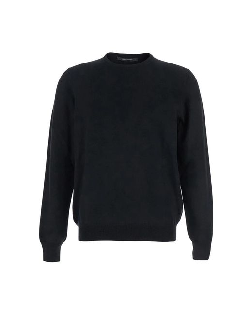 Round-Neck Knitwear Tagliatore de hombre de color Black