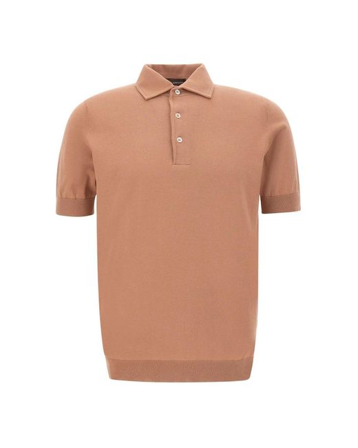 FILIPPO DE LAURENTIIS Brown Polo Shirts for men
